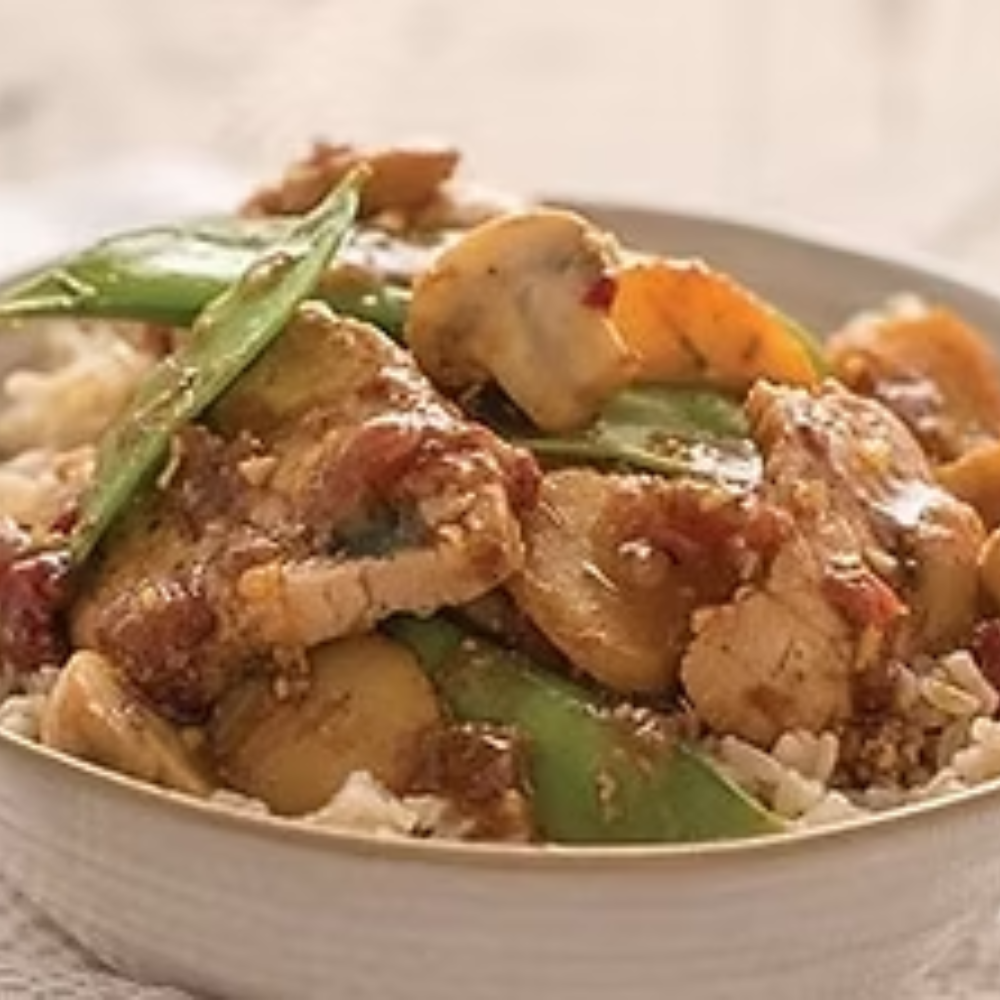 Jamaican Rum Stir Fry with Pork or Tofu