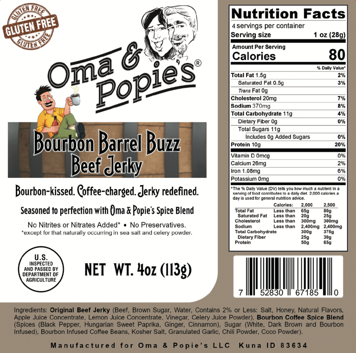 Beef Jerky - Bourbon Barrel Buzz