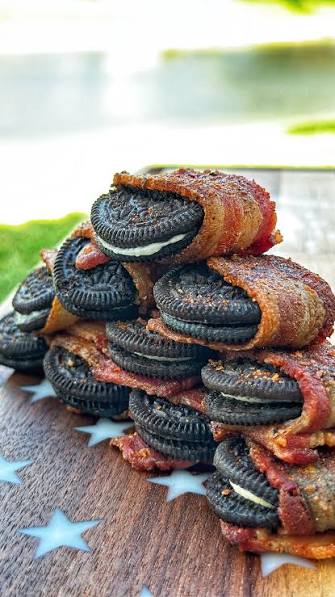 Drunkin' Bacon Wrapped Oreo's