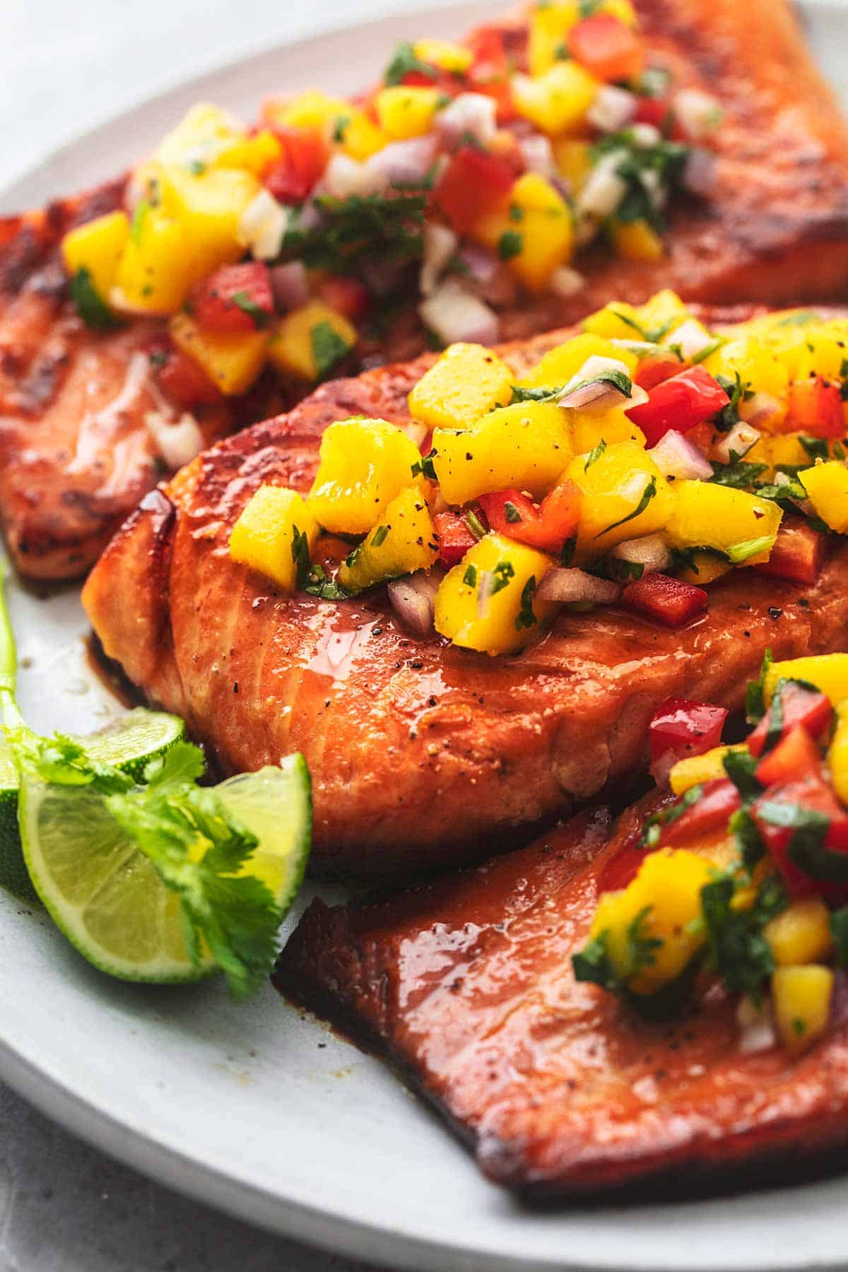 Hawt Mess Salmon with Mango Pico De Gallo