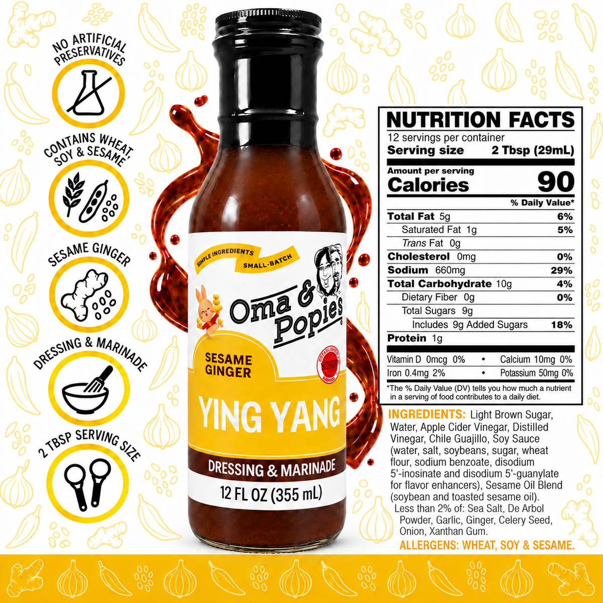 Ying Yang Asian Sesame Ginger Everything Sauce